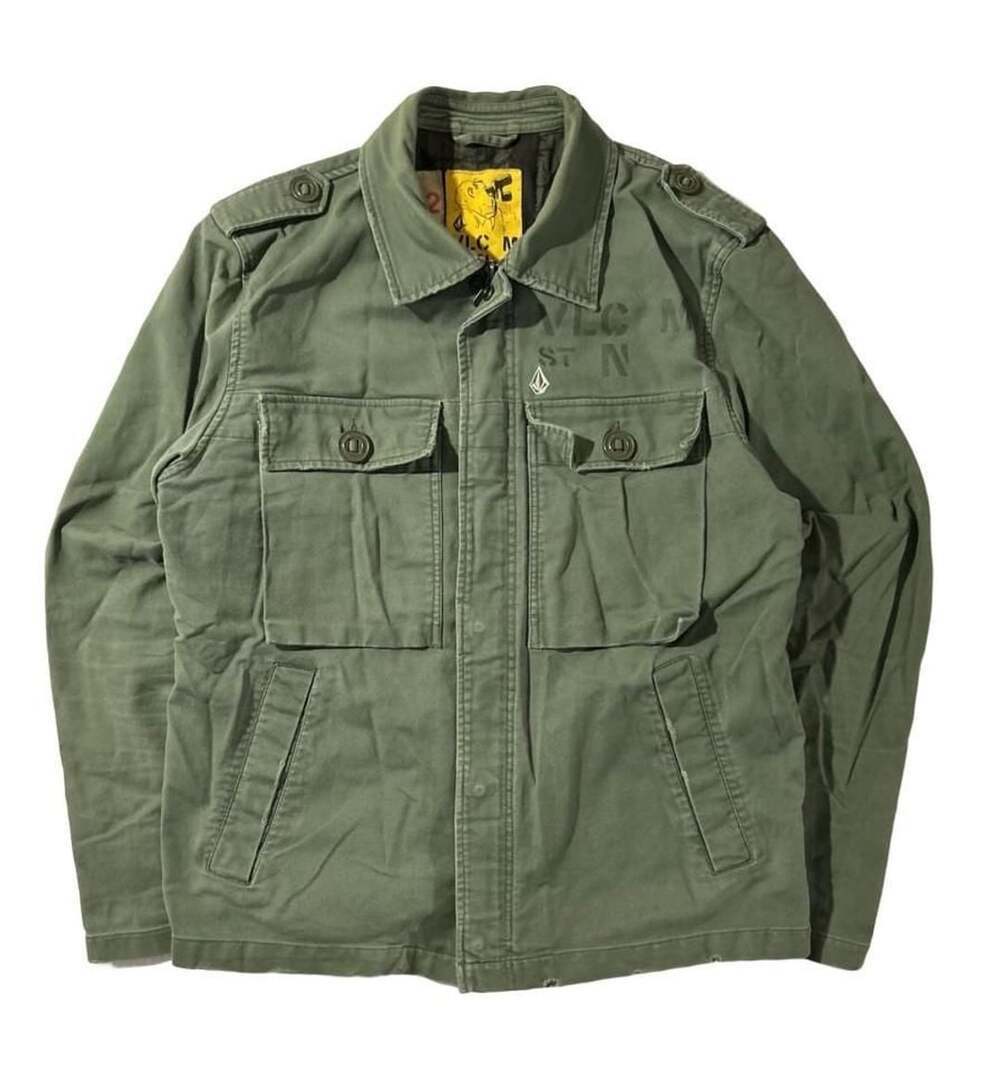 2000s Volcom 216VP Scout Utility Military Style Field Jacket Green Men’s M